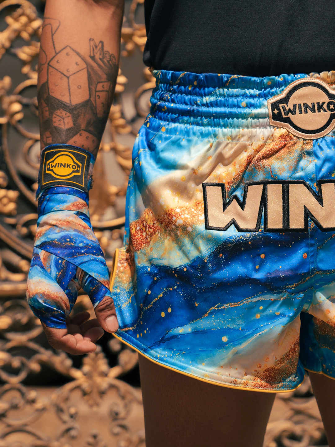 Muay Thai Shorts - Golden Tide