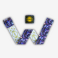 Two boxing hand-wraps - blue and purple galaxy pattern on black background. Reverse side is also printed with a repeated gold WINKO logo pattern on white background.

Engineered to deliver optimal support and protection. The dual-sided sublimation print offers two style options: wrap either way for a different look.

Thin profile and smooth-touch surface
Lightly elastic blend
Lightweight
Integrated thumb loop, Velcro strap