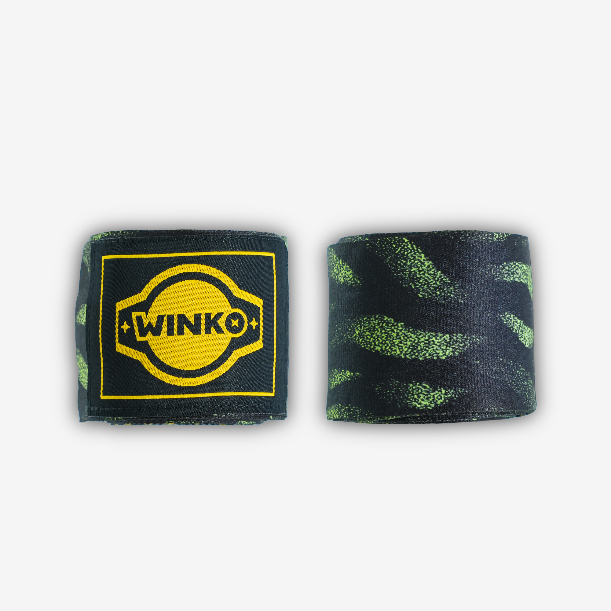 Two wrist wraps with a Winko logo - green flames on black background

Engineered to deliver optimal support and protection. The secure fit helps stabilise the wrists and protect the knuckles, reducing the risk of injury during training or competition. The dual-sided sublimation print offers two style options: wrap either way for a different look.

Thin profile and smooth-touch surface
Lightly elastic blend
Lightweight
Integrated thumb loop, Velcro strap
Dual-side print