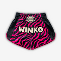 Black and Pink Tiger Strip Print, Black Glittery Sides, Golden Glittery Front Logo.
Muay Thai shorts designed for unrestricted movement and reliable performance.

From the Midnight Hunt Collection

KEY FEATURES:
Quick-dry and lightweight
Flexible fabric
Side slits for freedom of movement
Adjustable waistband
Unique sublimation print
Embroidered logo